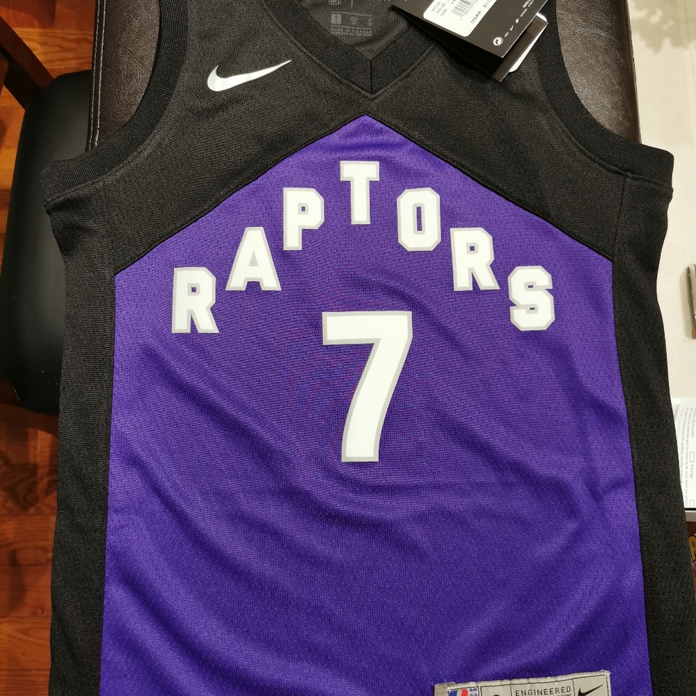 Size -Small (Youth) Toronto Raptors "Earned Edition" #7 Kyle Lowry (New w/tags)